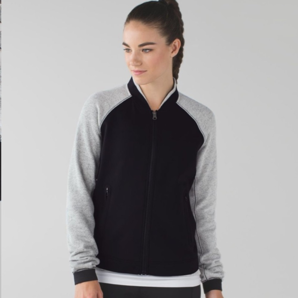 Lululemon Var-City Grey & Black Lace Up Jacket